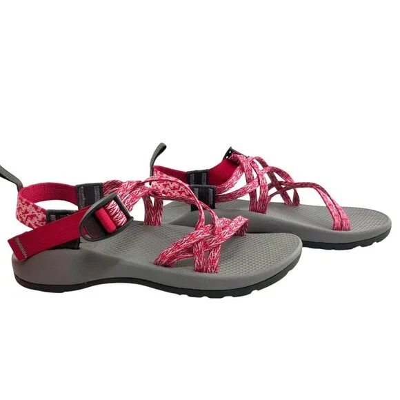 Chaco ZX/1 EcoTread Pink Strappy Hiking Outdoor Sandals Girl's Size 6 - Picture 4 of 11